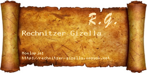 Rechnitzer Gizella névjegykártya